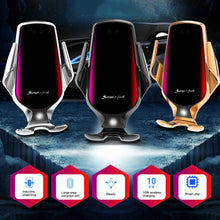 Load image into Gallery viewer, Car Phone Holder & Stand Auto Clamp Smart Infrare Sensor R3 Wireless Charger Charging For iPhone