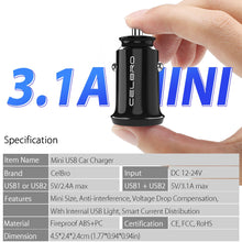 Load image into Gallery viewer, Upgrade Mini USB Car Charger