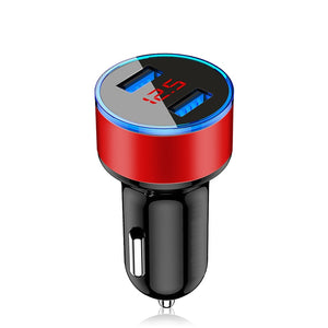 3.1A LED Display Dual USB Car Charger