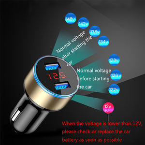 3.1A LED Display Dual USB Car Charger
