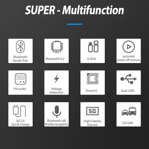 Bluetooth Car Charger Handsfree Car MP3 Music Player