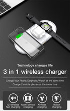 Load image into Gallery viewer, 3 in 1 Qi Wireless Charger | Airpods &amp;&amp; Apple Watch &amp;&amp; IPhone
