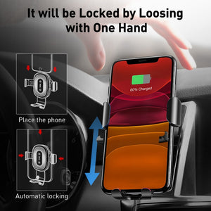 CD 10W Wireless Car Charger & Phone Holder